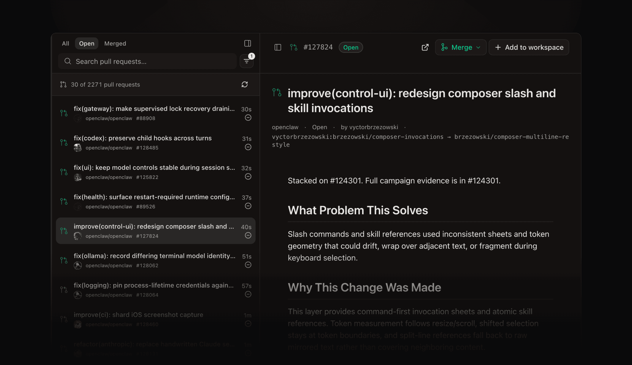 Pull requests split view for everyone, multiple windows, and design mode in the browser